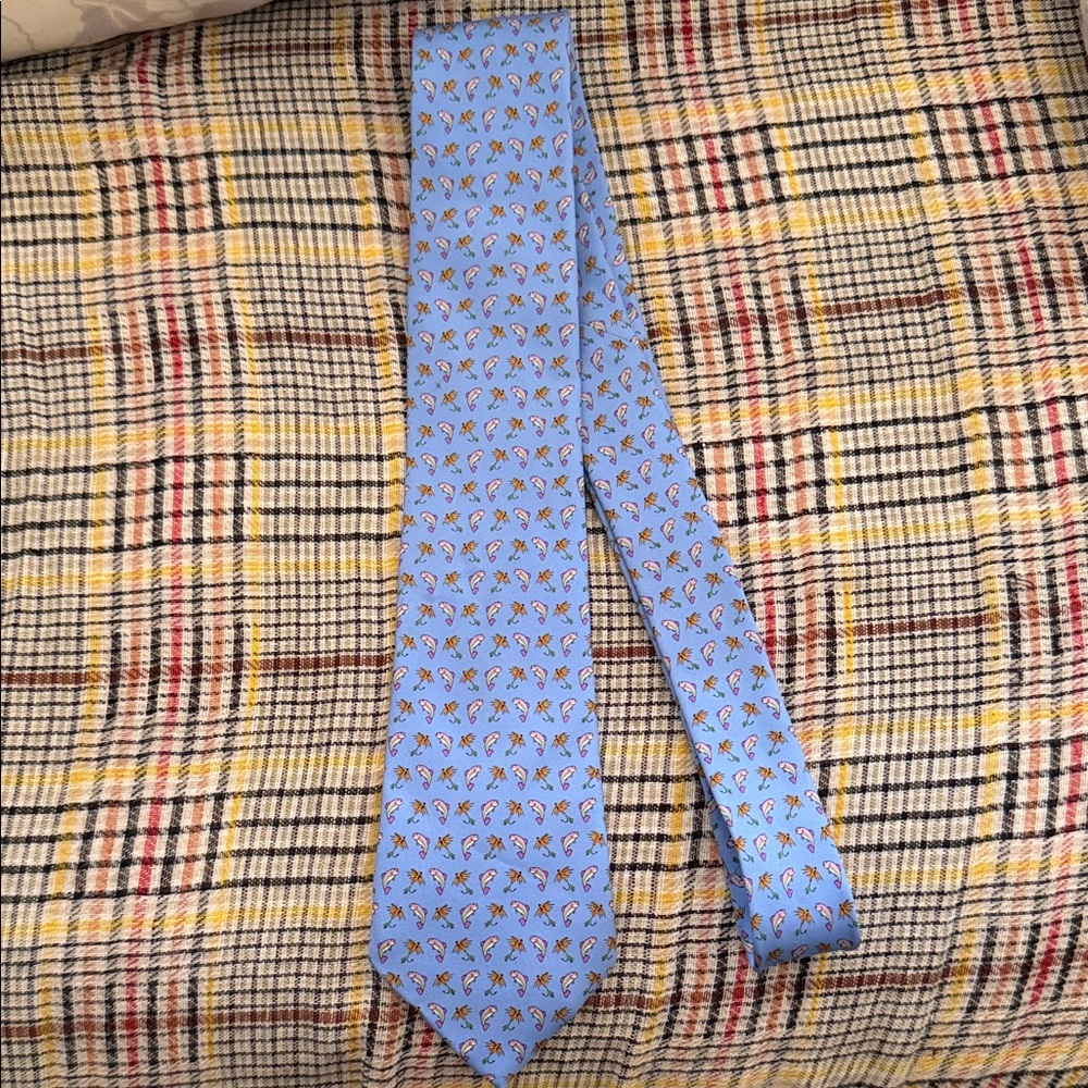Blue Patterned Men's Tie